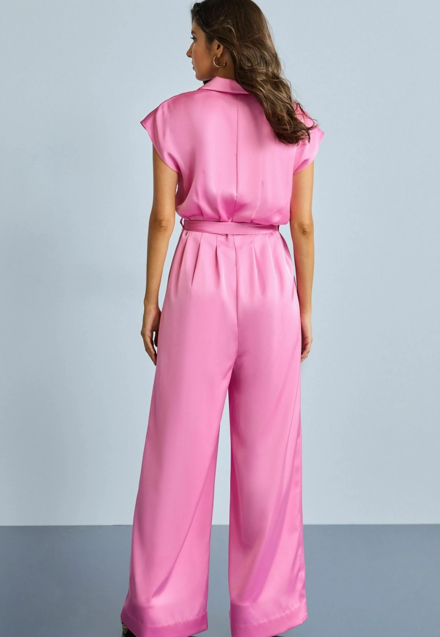 Next Belted Wide Leg Standard - Jumpsuit - Bright Pink 4 Next Belted Wide Leg Standard - Jumpsuit - Bright Pink - Afbeelding 2