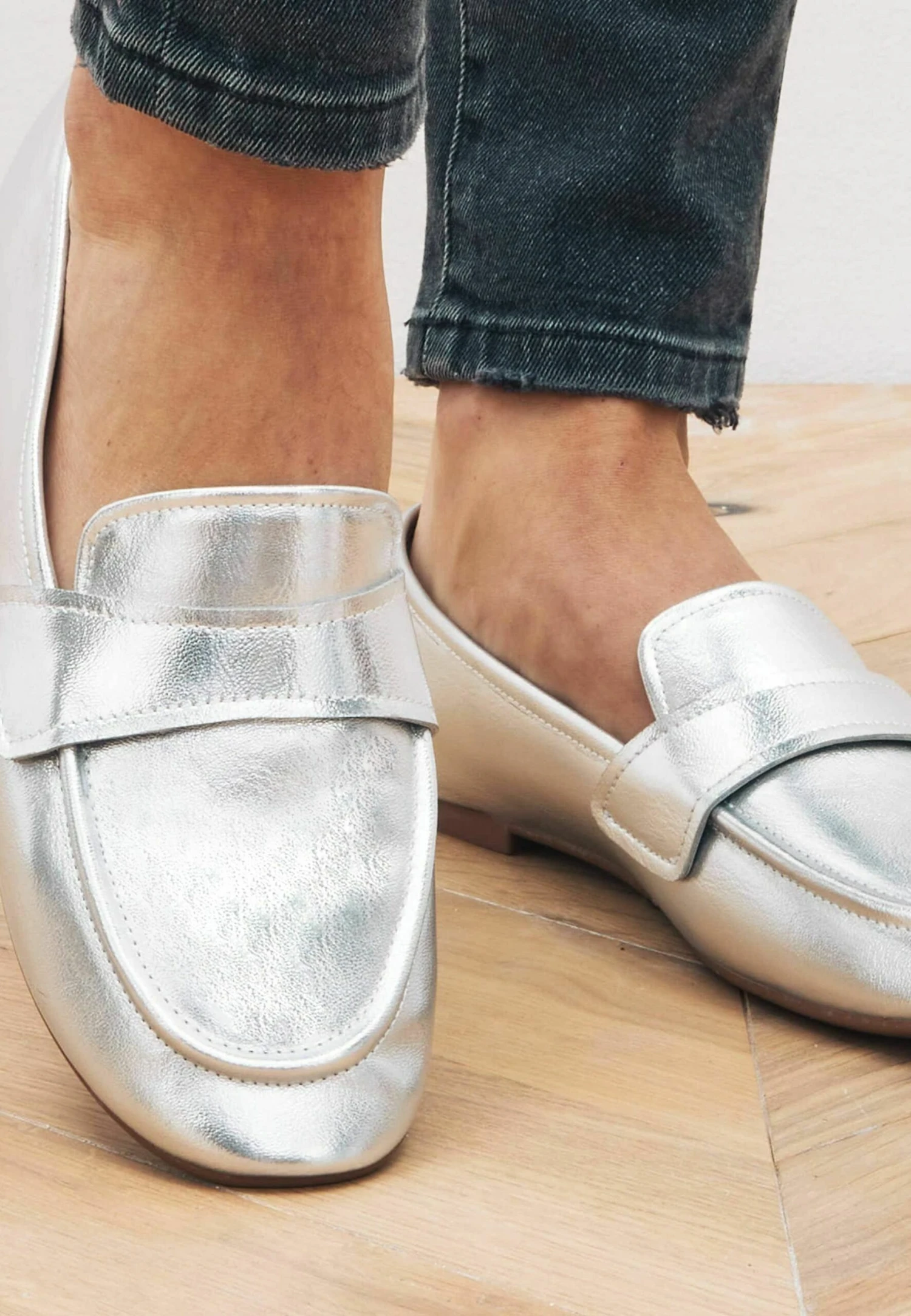Next Slim Loafers - Instappers - Silver 4 Next Slim Loafers - Instappers - Silver - Afbeelding 2