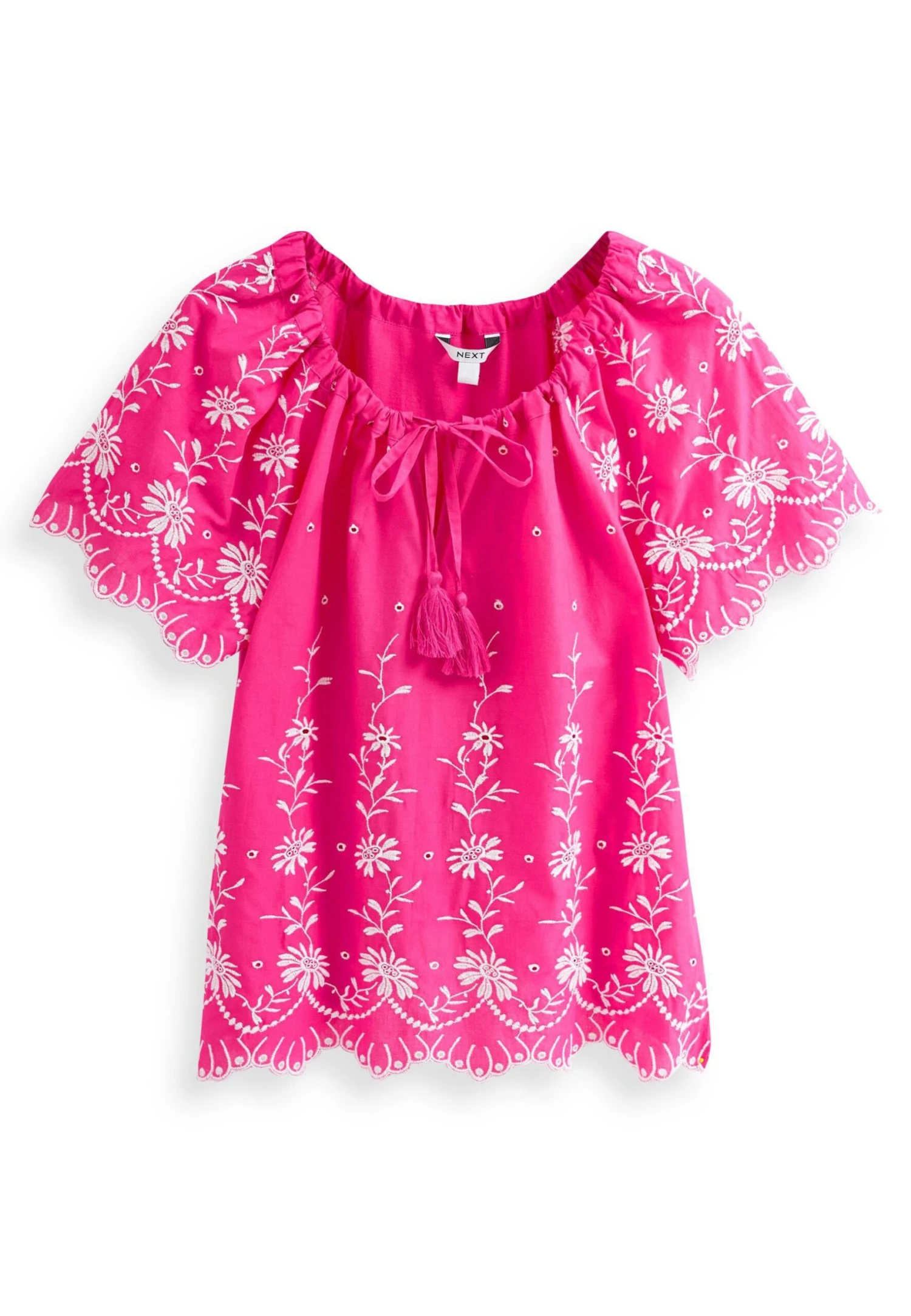 Next Embroidered Short Sleeve Mix Kaftan- Blouse - Pink 7 Next Embroidered Short Sleeve Mix Kaftan- Blouse - Pink - Afbeelding 5