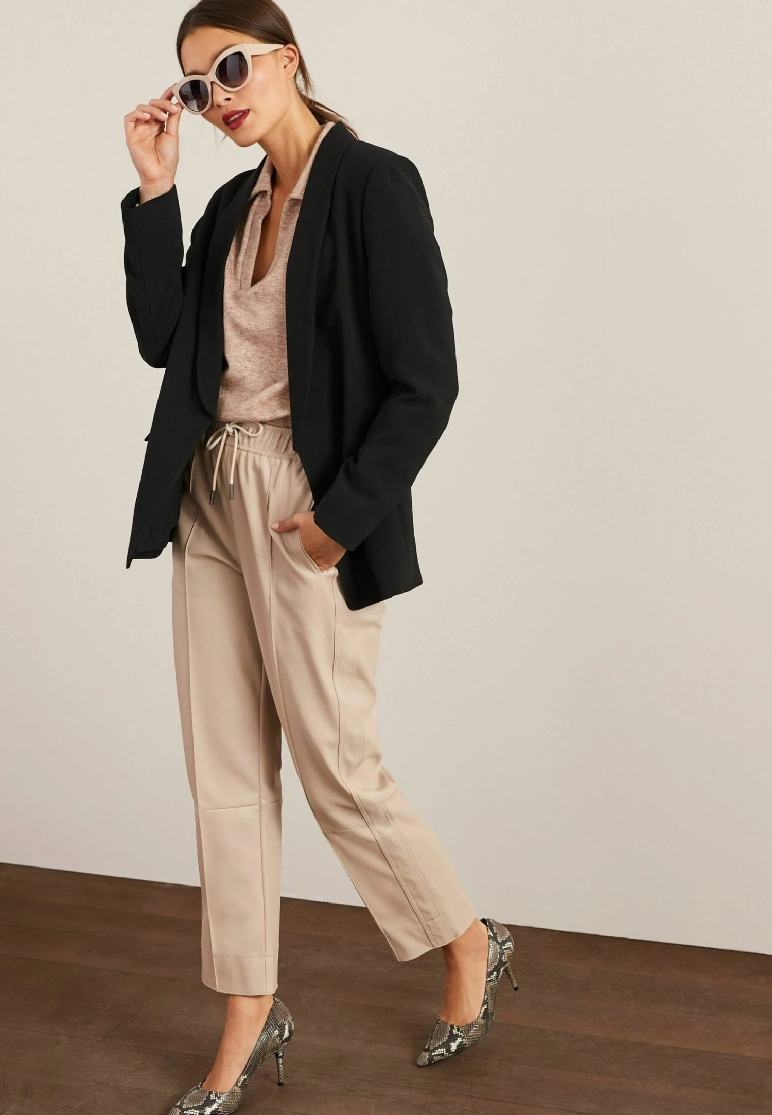 Next Soft Crépe Standard - Halflange Jas - Black 4 Next Soft Crépe Standard - Halflange Jas - Black - Afbeelding 2