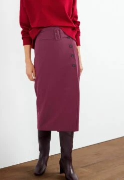Next Tailored Belted- Kokerrok - Berry Red -Next 0ac550d6f6a2471bb0908cf8ab8b5868