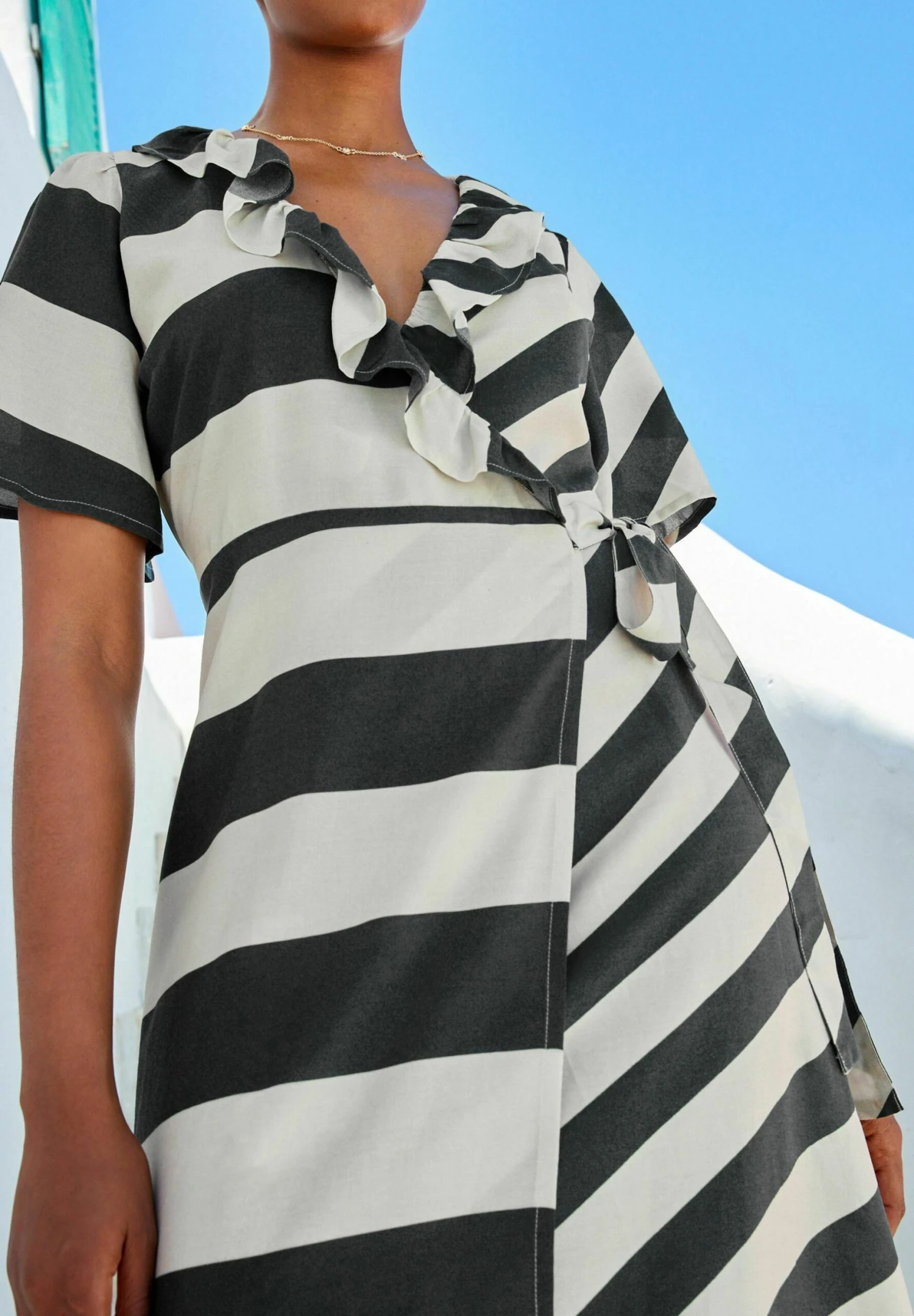 Next Jurk - Ecru Black Stripe 5 Next Jurk - Ecru Black Stripe - Afbeelding 3