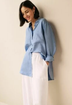 Next Long Sleeve Curved Standard - Overhemdblouse - Blue