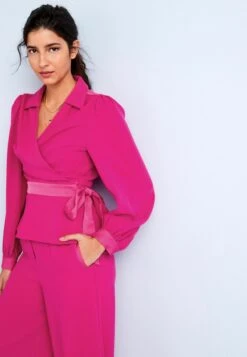 Next Crepe Wrap- Blouse - Pink -Next 0ce388d6e0fb4308977815812ddd951c