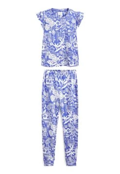 Next With Frill Sleeves Standard - Pyjama - Blue