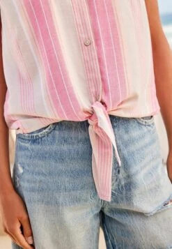 Next Tie Waist Sleeveless Collared - Overhemdblouse - Pink -Next 0f7faec40f7a4ce99dbf68905460390b