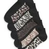 Next Footbed5 Pack Standard - Sokken - Black Animal Print -Next 1505a150462c4baaa3c264f0e5ab2f6e