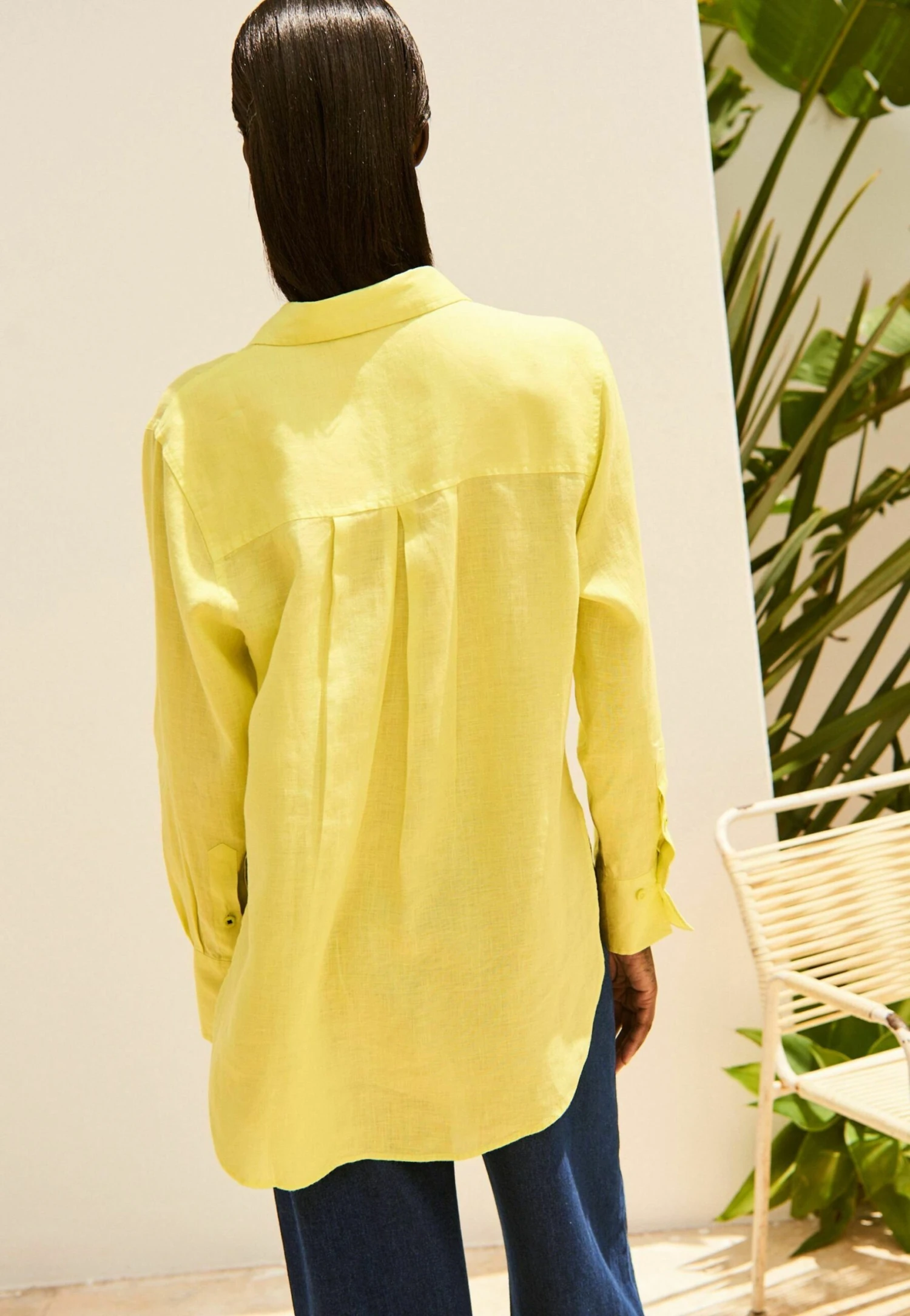 Next Long Sleeve Curved Standard - Overhemdblouse - Bright Yellow 4 Next Long Sleeve Curved Standard - Overhemdblouse - Bright Yellow - Afbeelding 2