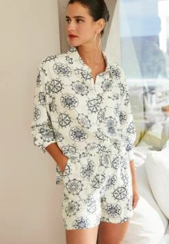 Next Tie WaistStandard - Shorts - Blue White Geo -Next 1b8c95b630bf41ae8b8741d62a058b69