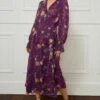 Next Wrap MidiStandard - Maxi-Jurk - Preen Purple Floral Stripe -Next 1cbc1daab6f7419abb10727227f54f54
