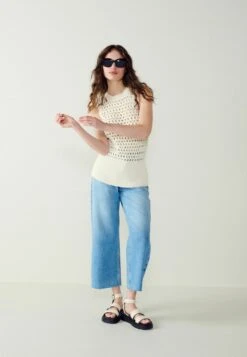 Next Open Stitch Tank Standard - Top - Ecru White -Next 1d7d9da6f9c1411294f361f3314cc958