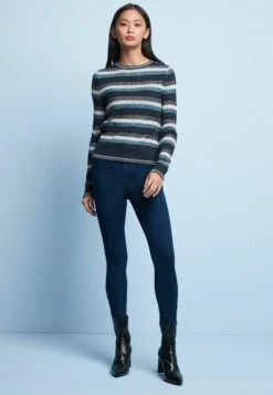 Next Striped Crew Neck Standard - Trui - Blue