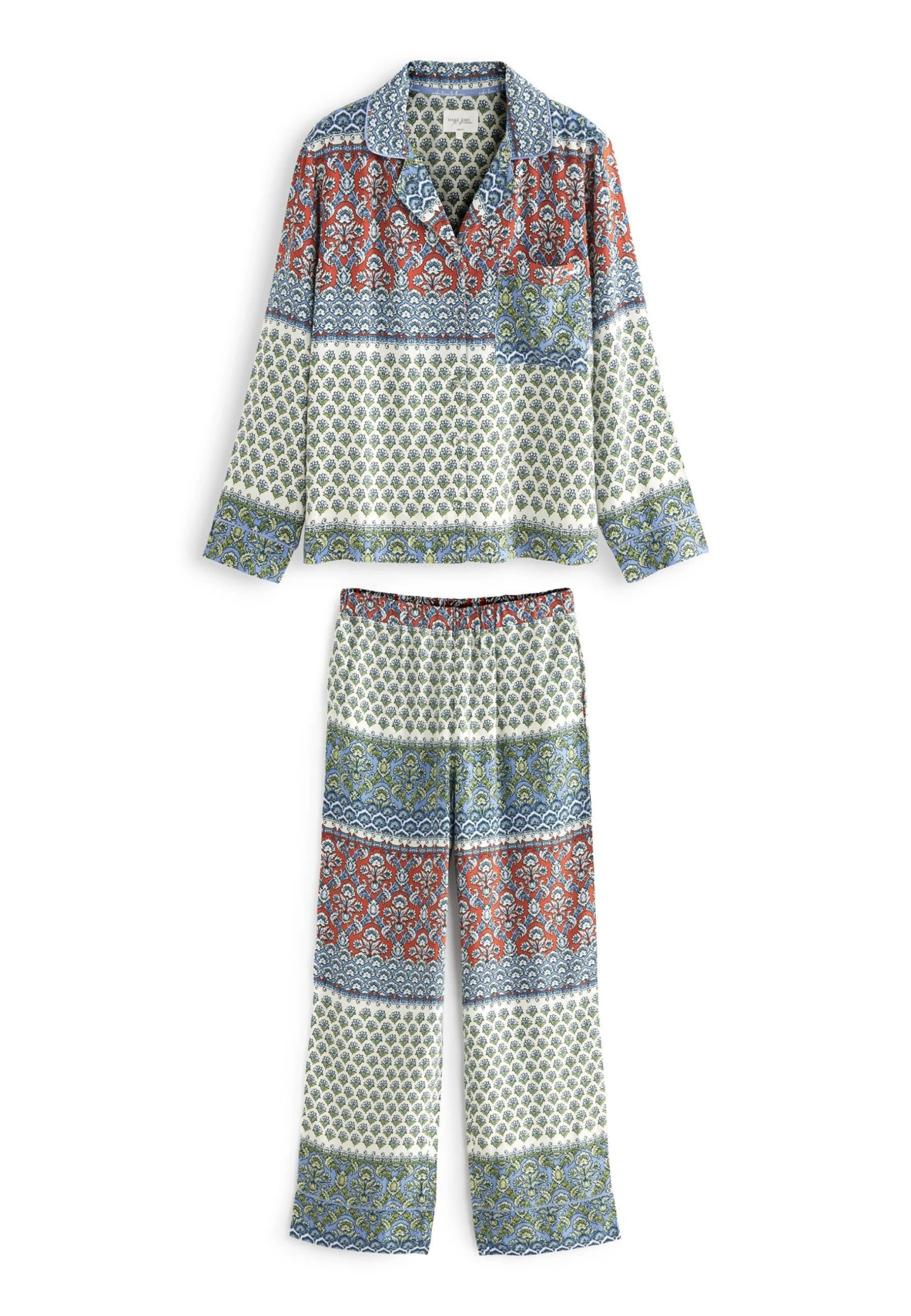 Next Set - Pyjama - Blue Woodblock 5 Next Set - Pyjama - Blue Woodblock - Afbeelding 3