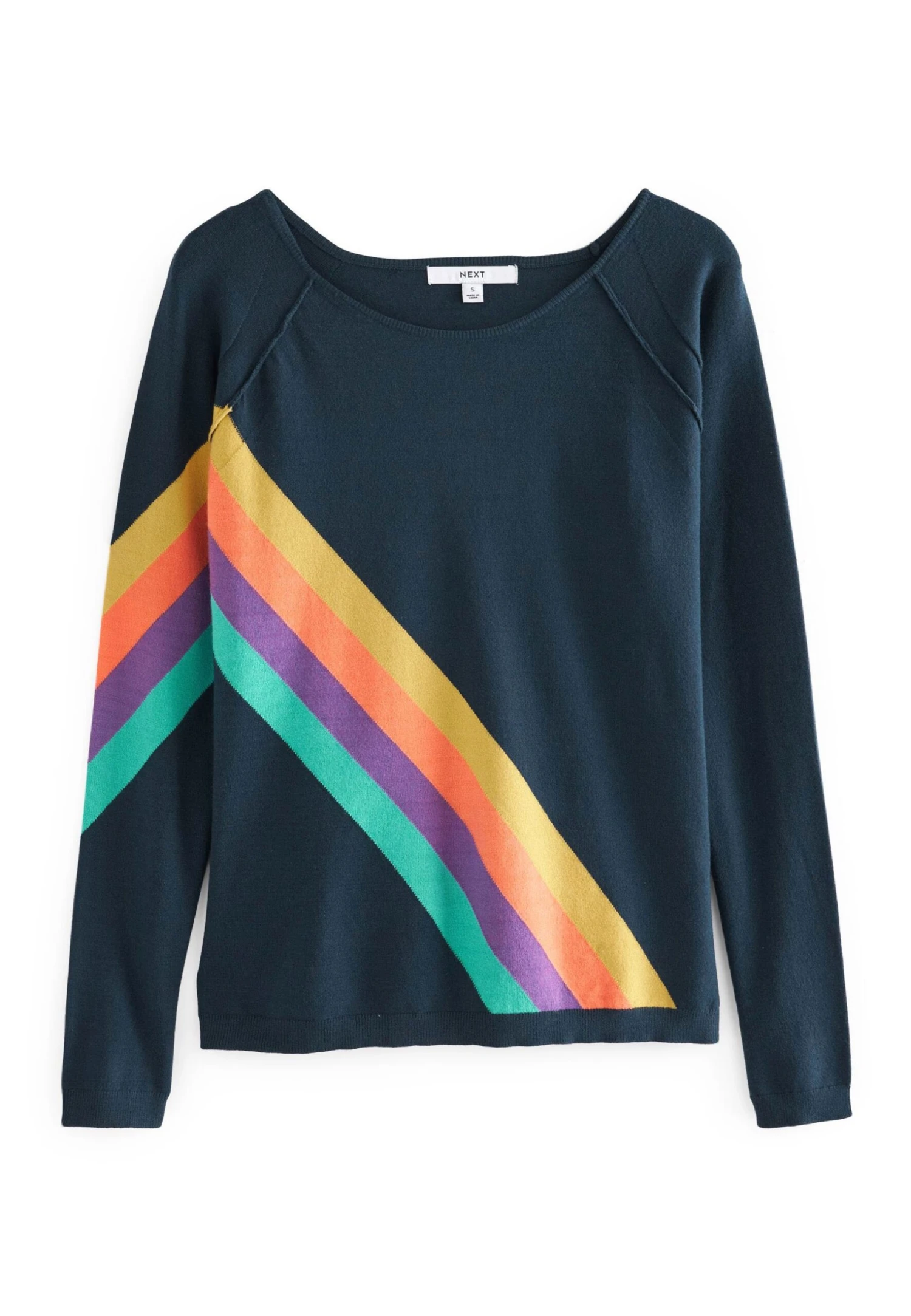Next Rainbow Stripe Standard - Trui - Navy Blue 7 Next Rainbow Stripe Standard - Trui - Navy Blue - Afbeelding 5