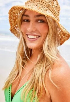 Next Straw Pattern Bucket Standard - Hoed - Natural