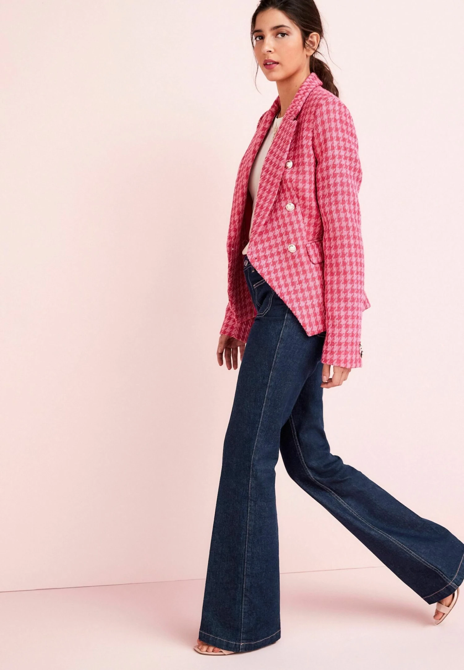 Next Boucle Fitted Standard - Blazer - Pink 6 Next Boucle Fitted Standard - Blazer - Pink - Afbeelding 4