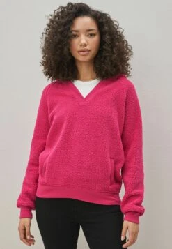 Next Longline V Neck Standard - Fleece Trui - Pink