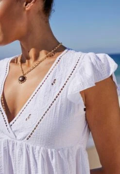 Next Cutwork ShortStandard - Jurk - White -Next 265a845146364792ae08169cefbd7cf4