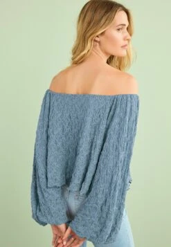 Next Long Sleeve Bardot Standard - Blouse - Blue 9 Next Long Sleeve Bardot Standard - Blouse - Blue -Next 27099337b3484e72b1baec16c58ef3f9