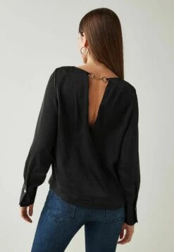 Next Long Sleeve Deep Cuff Standard - Blouse - Black -Next 27214c512e3b4482b29d8e8d8f0262b0