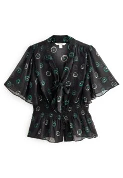 Next X Celia Birtwell Tie Neck Short Sleeve Standard - Blouse - Black Floral Spot 11 Next X Celia Birtwell Tie Neck Short Sleeve Standard - Blouse - Black Floral Spot -Next 2a0a9057a0ab4134a19fdf083a17a34f