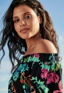 Next Off Shoulder Standard - Jumpsuit - Navy Blue Floral -Next 2b40cb7c2ceb44e58b72f3c18477f216