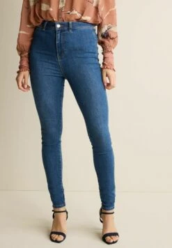 Next High Rise Stretch - Jeans Skinny Fit - Denim Dark Blue