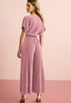 Next Short Sleeve Plisse Standard - Jumpsuit - Rose Pink -Next 2f5055c1a5d5446cb9fcb37f285118d9