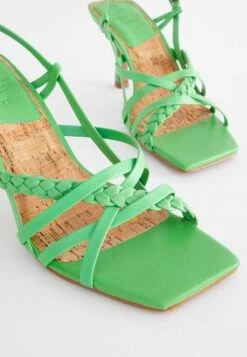 Next Signature Forever Comfort® Plait- Sandalen Met Hoge Hak - Green -Next 30615c75bd2f4fedbbfd2473a84e3c7c