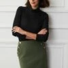 Next Tailored Button DetailStandard - A-Lijn Rok - Khaki Green -Next 331625d021e5404081aac792c82243d4