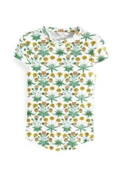 Next Short Sleeve Curved Neck- T-Shirt Print - Morris Co Daisy Ecru Cream -Next 33253dfa194349778cc65fdadffbd6ad