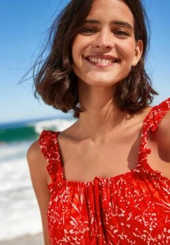 Next Tie Front Sleeveless Standard - Blouse - Red Sprig -Next 3563a2360ba94b8ebfc47b44cfe3cea6