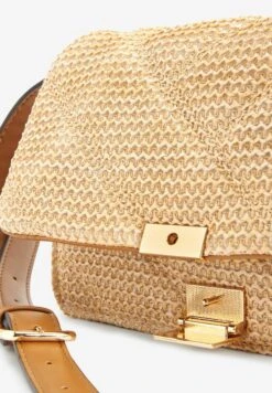 Next Raffia Quilted Standard - Schoudertas - Neutral -Next 36079281f55a480cbf0c72dcb60f3393