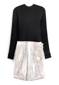 Next Buckle Mini - Gebreide Jurk - Black/Silver -Next 366c734fe2634ead9c1c9bc8364ef513