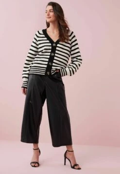 Next Vest - White Black Stripe