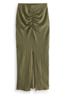 Next Texture Ruched Front - Maxirok - Khaki Green -Next 39e338a04e134a9a8617743168181084