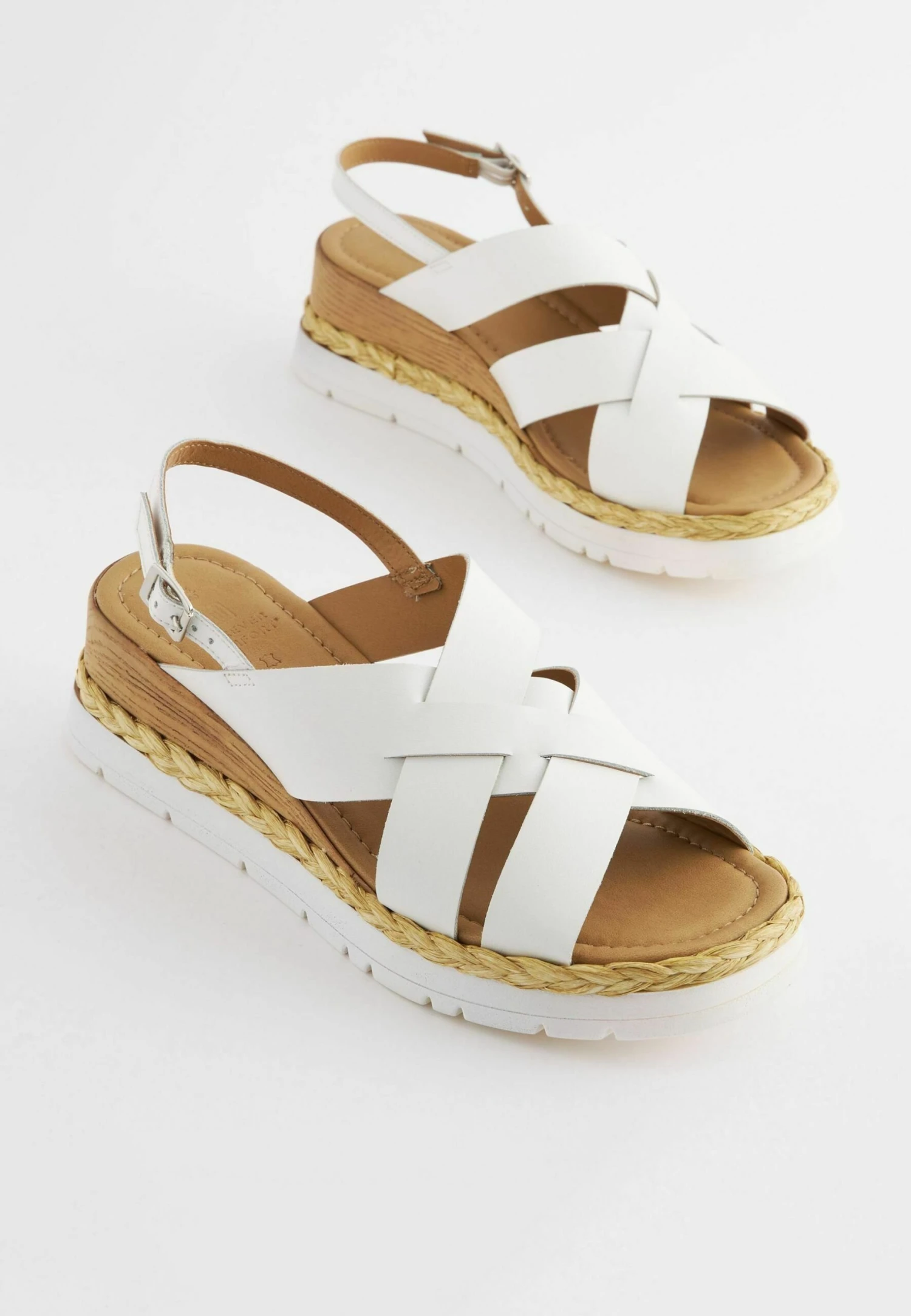 Next Forever Comfort Crossover- Sandalen Met Sleehak - White 4 Next Forever Comfort Crossover- Sandalen Met Sleehak - White - Afbeelding 2