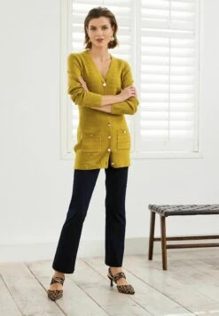 Next Button Detail Longline Standard - Vest - Olive Green -Next 3ab498310b144eb69e1ae90fc0ef0ccf