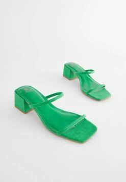 Next Forever Comfort Two Band Block Heel Regular Wide Fit - Muiltjes Met Hak - Green -Next 3b85e78fbca94ff98d659d92ab3b54d4