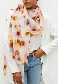 Next Check Floral Metallic Lightweight Standard. - Sjaal - Lilac Purple