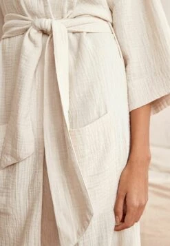 Next Crinkle Robe Standard - Badjas - Natural -Next 3fe5181e37f44c858fb34d4aa9381fd3