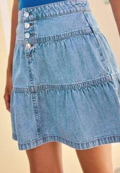 Next Tiered Standard - A-Lijn Rok - Mid Blue -Next 42866a6f5ef14365b548c0fc05b6ee90