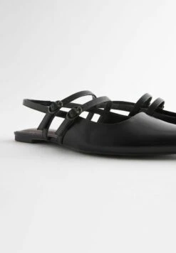 Next Forever Comfort Double Buckle Standard - Slingback Ballerina´S - Black -Next 42f0497bb18c45899a2cc3b8833f5433