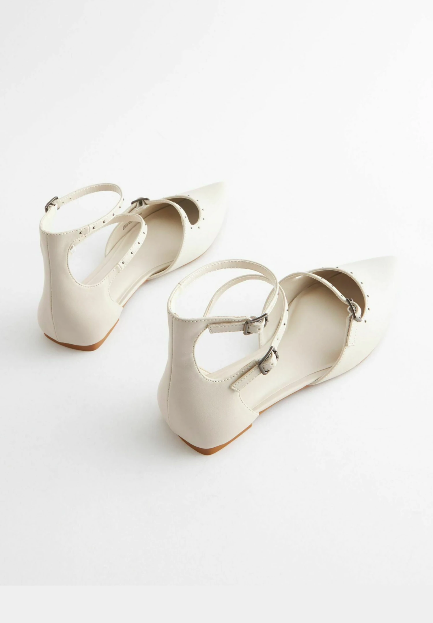 Next Forever Comfort Point Toe Studded Strap Flat Standard - Ballerina'S Met Enkelbandjes - Bone White 5 Next Forever Comfort Point Toe Studded Strap Flat Standard - Ballerina'S Met Enkelbandjes - Bone White - Afbeelding 3