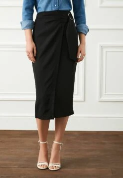Next Front Midi Standard - Wikkelrok - Black