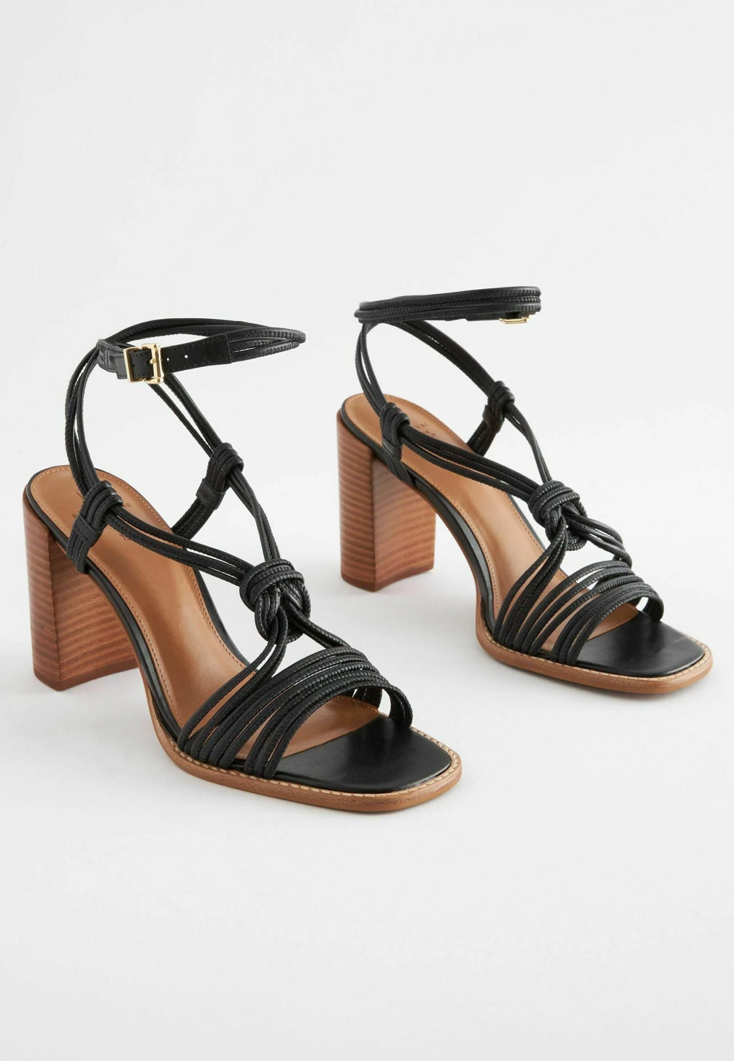 Next Signature Knotted Strap Block Heeled Standard - Sandalen - Black 4 Next Signature Knotted Strap Block Heeled Standard - Sandalen - Black - Afbeelding 2
