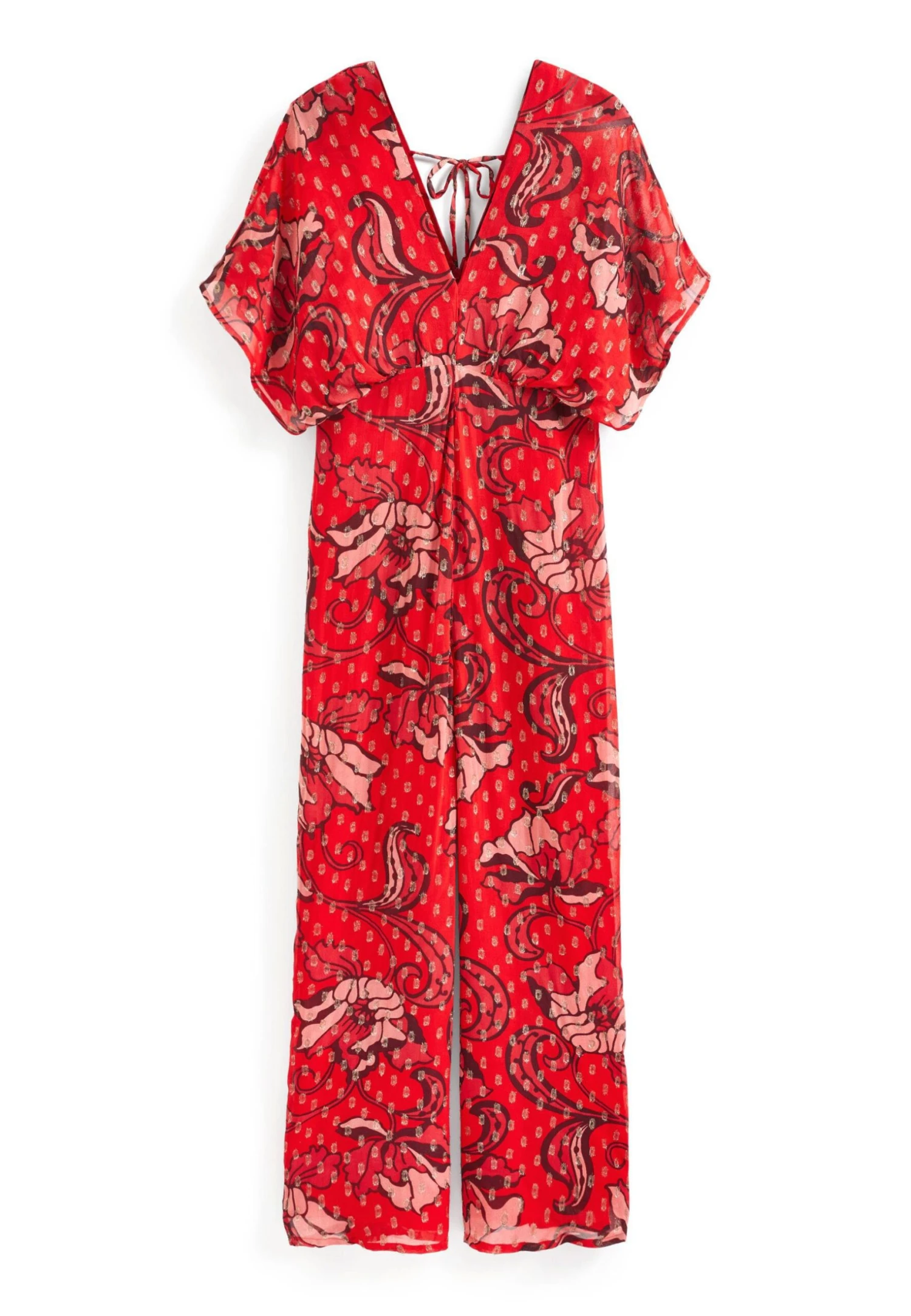 Next Batwing Wideleg Standard - Jumpsuit - Red Floral Sparkle 6 Next Batwing Wideleg Standard - Jumpsuit - Red Floral Sparkle - Afbeelding 4