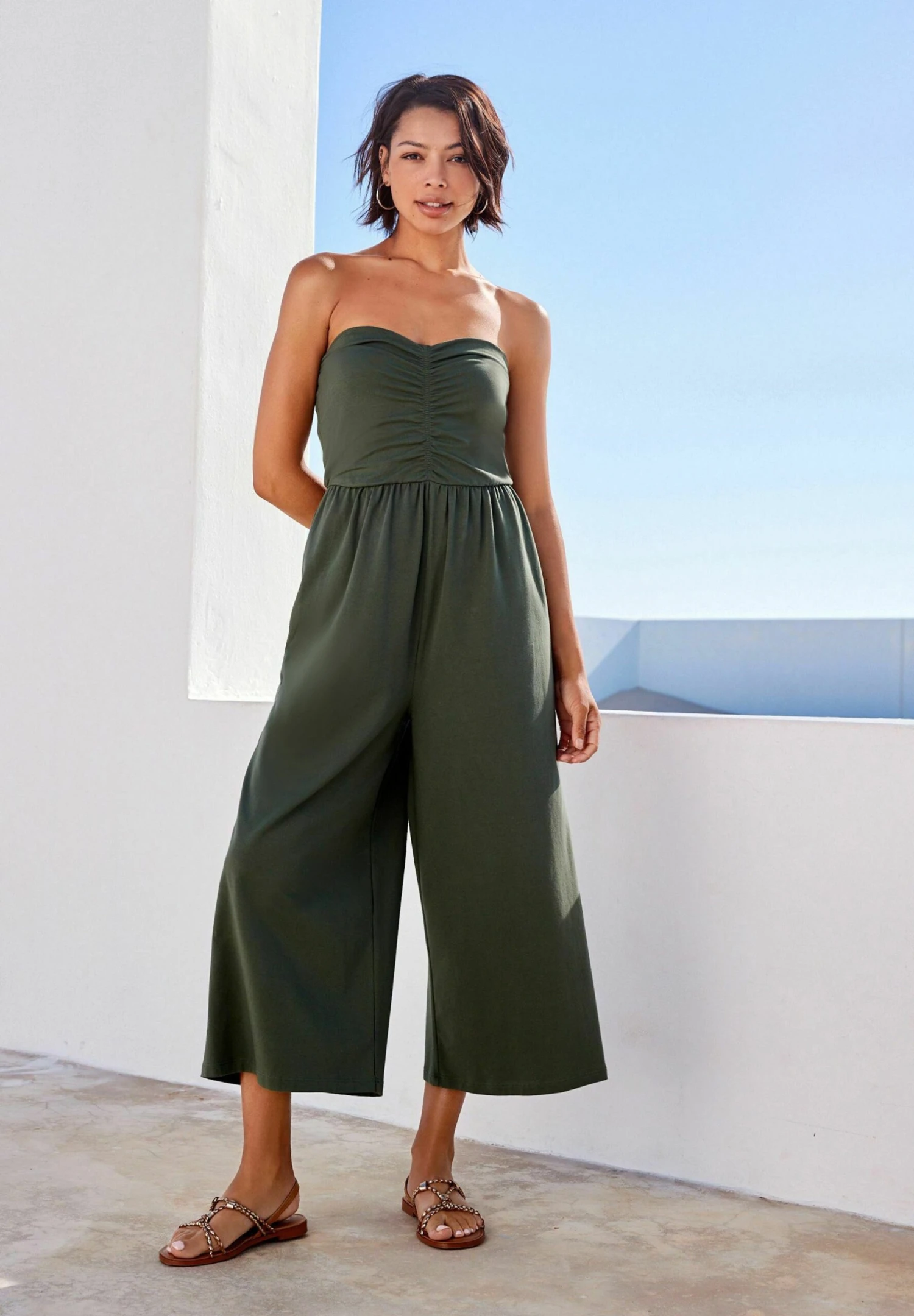 Next Bandeau Culotte Standard - Jumpsuit - Khaki Green 3 Next Bandeau Culotte Standard - Jumpsuit - Khaki Green