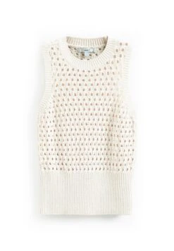 Next Open Stitch Tank Standard - Top - Ecru White -Next 4ffafbfb7e0549b8a6b596901edb57c4