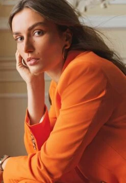 Next Tailored Double Breasted TexturedStandard - Blazer - Orange -Next 5008b1381cb0487eb4e3f9518904dd23